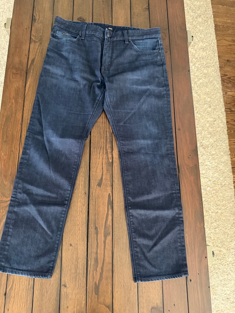 Hugo Boss Men’s Straight Leg Jeans 30x32 Dark Wash Denim Classic Fit